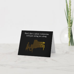 Carte d'anniversaire drôle de blague au piano