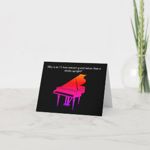Carte d'anniversaire drôle de blague au piano