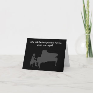 Carte d'anniversaire drôle de blague au piano