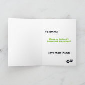 Carte d'anniversaire drôle de Bouledogue Français  (Intérieur)