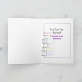 Carte d'anniversaire drôle de bouquiniste pour ell (Intérieur)