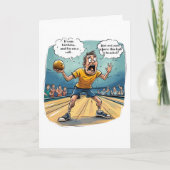 Carte d'anniversaire drôle de bowling (Devant)