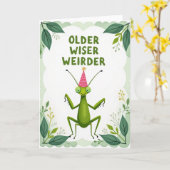 Carte d'anniversaire drôle de bug (Fleur jaune)