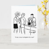 Carte d'anniversaire drôle de café d'affaires (Fleur jaune)