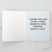 CARTE D'ANNIVERSAIRE DRÔLE DE CASTOR (Intérieur)