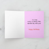 Carte d'anniversaire drôle de chat (Intérieur)