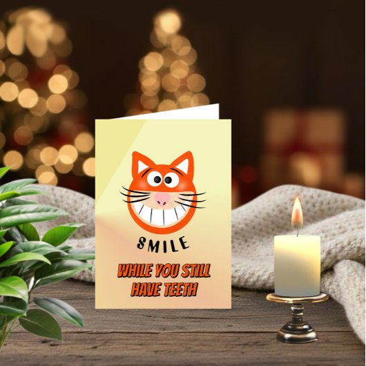 Carte d'anniversaire drôle de chat