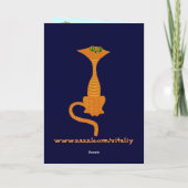 Carte d'anniversaire drôle de chat rouge (Dos)