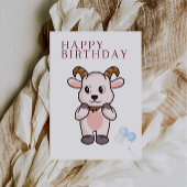 Carte d'anniversaire drôle de chèvre