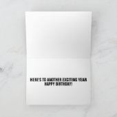 CARTE D'ANNIVERSAIRE DRÔLE DE CHIMPANZÉ (Intérieur)