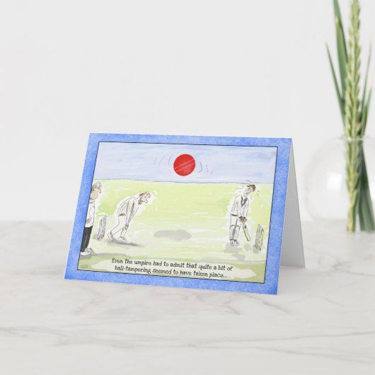 Carte d'anniversaire drôle de cricket (Devant)