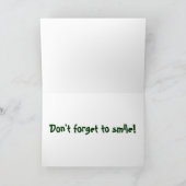 Carte d'anniversaire drôle de crocodile d'AL (Intérieur)