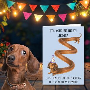 Carte d'anniversaire drôle de Dachshund-