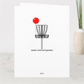 Carte d'anniversaire drôle de disc golf (Dos)