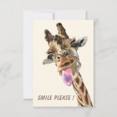 Carte d'anniversaire drôle de girafe (Dos)
