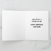 Carte d'anniversaire drôle de golf (Intérieur)