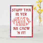 Carte d'anniversaire drôle de Haggis (Fleur jaune)