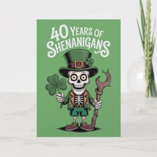 Carte d'anniversaire drôle de la Saint-Patrick pou (Devant)