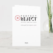 Carte d'anniversaire drôle de lapin. Soyez (Dos)