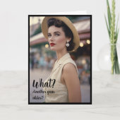 Carte d'anniversaire drôle de mode vintage (Devant)
