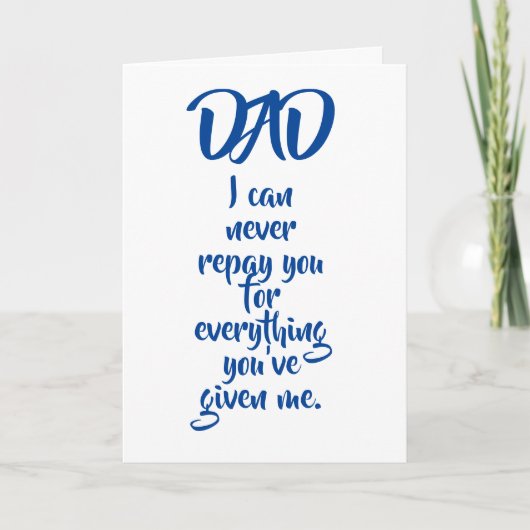 Carte d'anniversaire drôle de papa (Devant)