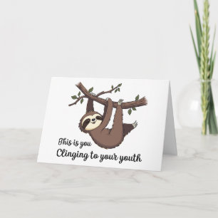 Carte d'anniversaire drôle de paresse pour enfants