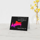 Carte d'anniversaire drôle de piano (Fleur jaune)