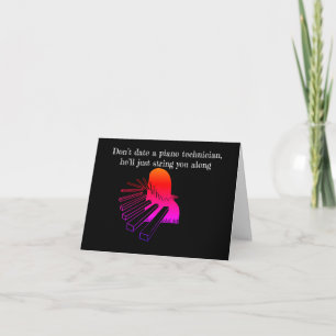 Carte d'anniversaire drôle de piano