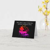 Carte d'anniversaire drôle de piano (Fleur jaune)