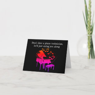 Carte d'anniversaire drôle de piano