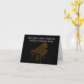 Carte d'anniversaire drôle de piano (Fleur jaune)