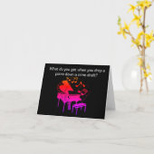 Carte d'anniversaire drôle de piano (Fleur jaune)