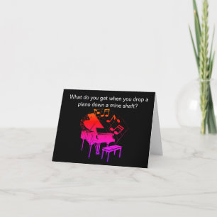 Carte d'anniversaire drôle de piano