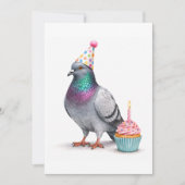 Carte d'anniversaire drôle de pigeon (Devant)