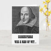 Carte d'anniversaire drôle de Shakespeare (Fleur jaune)