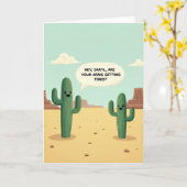 Carte d'anniversaire drôle de succulente (Fleur jaune)