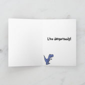 Carte d'anniversaire drôle de T-Rex de BR (Intérieur)