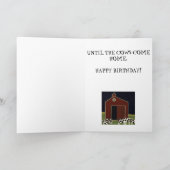 carte d'anniversaire drôle de vache humoristique (Intérieur)