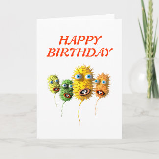 Carte d'anniversaire drôle de visages