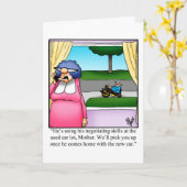 Carte d'anniversaire drôle de voeux (Fleur jaune)