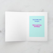 Carte d'anniversaire drôle - descendez et boogie (Intérieur)