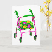 Carte d'anniversaire drôle - descendez et boogie (Fleur jaune)