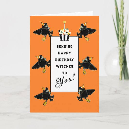 Carte d'anniversaire drôle d'Halloween (Devant)