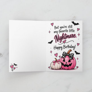 Carte d'anniversaire drôle d'Halloween 'Bouh, tu e
