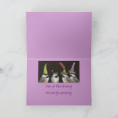 Carte d'anniversaire drôle d'oiseau avec des poule (Intérieur)