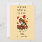 Carte d'anniversaire drôle d'oiseau - Blague d'ois (Devant)