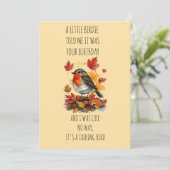Carte d'anniversaire drôle d'oiseau - Blague d'ois (Debout devant)