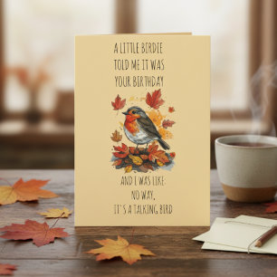 Carte d'anniversaire drôle d'oiseau - Blague d'ois