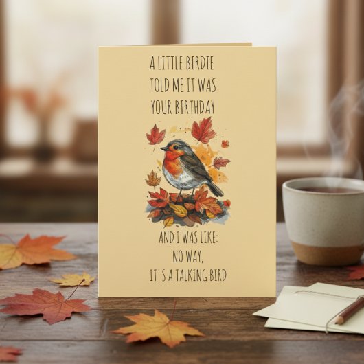 Carte d'anniversaire drôle d'oiseau - Blague d'ois
