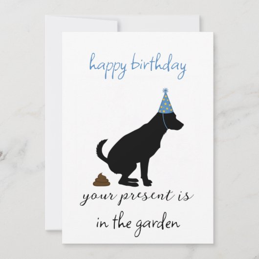 Carte d'anniversaire drôle du chien, anniversaire (Devant)